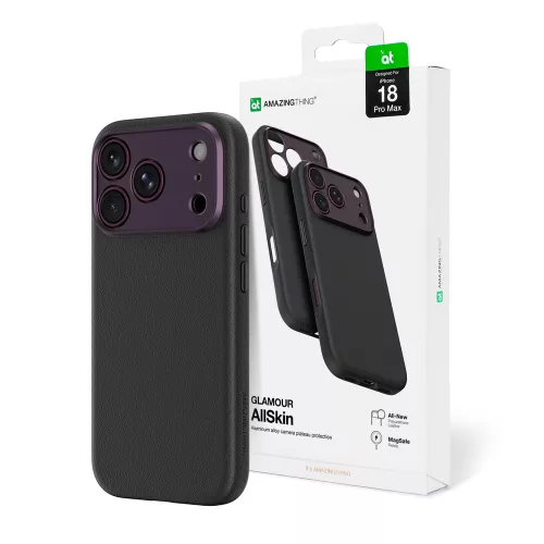 AmazingThing Glamour AllSkinCamera Cover, MagSafe iPhone 18 Pro Max tok, lila