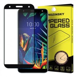  Wozinsky LG K40 5D Full Glue teljes kijelzős edzett üvegfólia (tempered glass) 9H keménységű, tokbarát, fekete