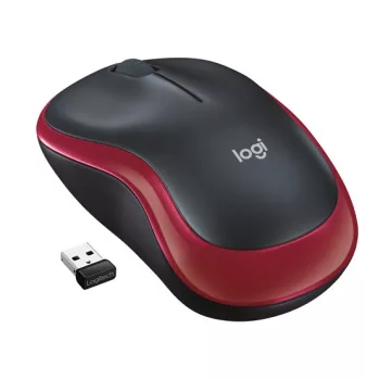 Logitech M185, egér, piros