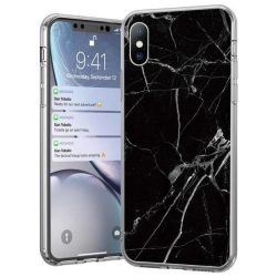   Wozinsky iPhone 7/8 Marble case márvány mintás hátlap, tok, fekete