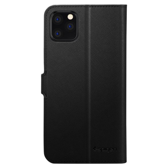 Spigen Wallet S iPhone 11 Pro Max oldalra nyíló tok, fekete