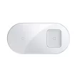 Baseus Simple 2in1 Wireless Charger for Smartphones and AirPods , vezeték nélküli töltő, 2A, 15W, fehér