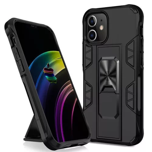 Defender iPhone 12 Pro Max ütésálló, hátlap, tok, fekete