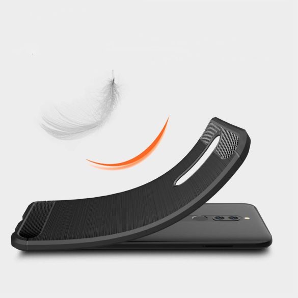 Carbon Case Flexible Xiaomi Redmi 8A hátlap, tok, fekete