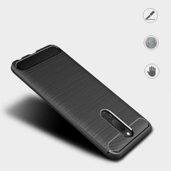 Carbon Case Flexible Xiaomi Redmi 8A hátlap, tok, fekete