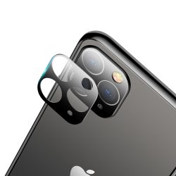   iPhone 11 Pro/11 Pro Max kameravédő üvegfólia (tempered glass), 9H keménységű, fekete