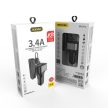 Dudao Car Kit 2xUSB autós töltő, & Bluetooth headset, fekete
