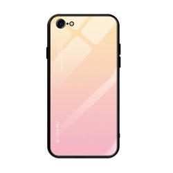   Gradient Glass iPhone 7/8/SE (2020) edzett üveg hátlap, tok, rózsaszín