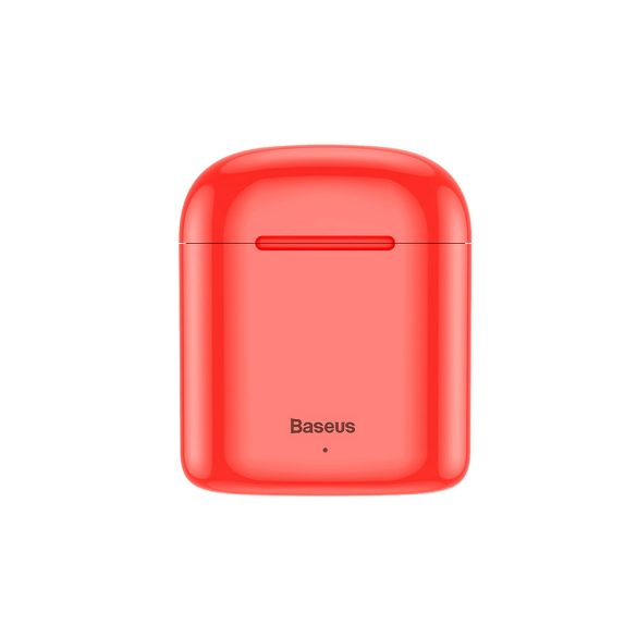 Baseus W09 Wireless Earphone, Headset, vezeték nélküli töltés funkcióval, piros