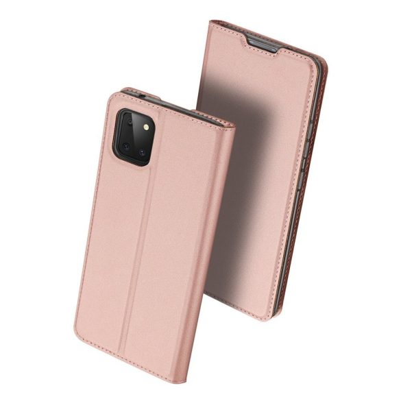 Dux Ducis Skin Pro Samsung Galaxy Note 10 Lite oldalra nyíló tok, rozé arany