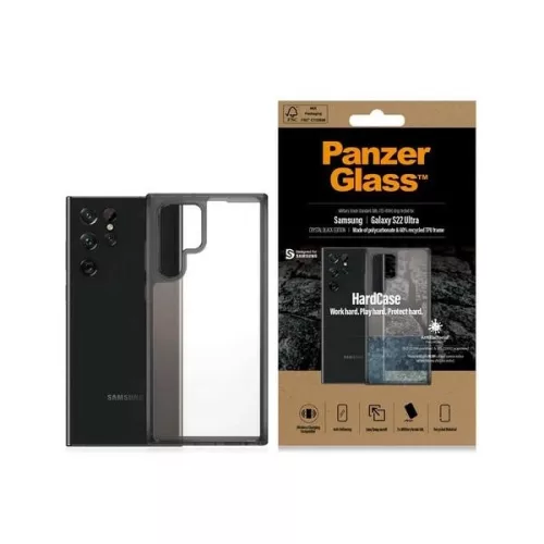PanzerGlass hátlap, tok HardCase Samsung Galaxy S22 Ultra G908 antibakteriális katonai minősítésű, átlátszó