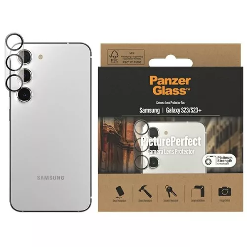 PanzerGlass lencsevédő üvegfólia Picture Perfect Samsung Galaxy S23 S911/S23 Plus kameravédő