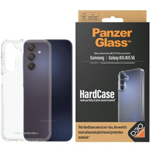 PanzerGlass HardCase with D3O® Bio and Military Grade Certification Samsung Galaxy A15 / A15 5G tok, átlátszó