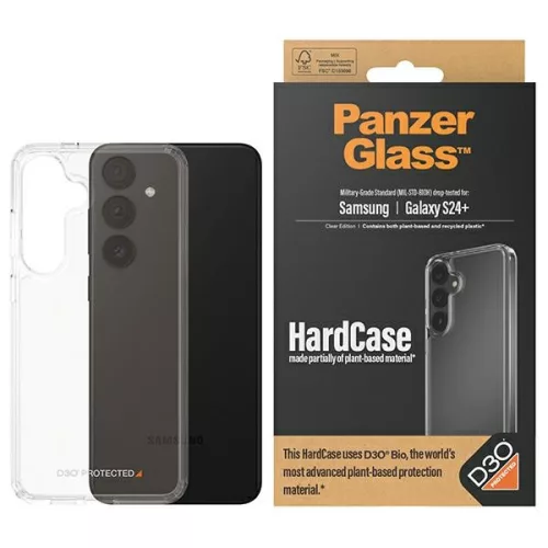 PanzerGlass HardCase Samsung Galaxy S24 Plus S926 D3O 3xKatonai minőségű tok, átlátszó 1211