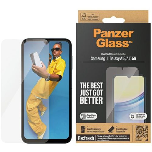 PanzerGlass Ultra-Wide Fit Tempered Glass Samsung Galaxy A15 / A15 5G edzett üvegfólia