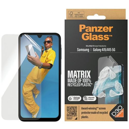 PanzerGlass kijelzővédő üvegfólia Ultra-Wide Fit Samsung Galaxy A15/A15 5G D3O