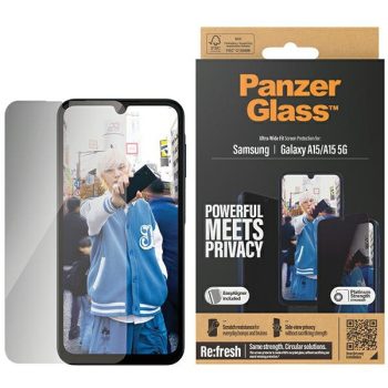   PanzerGlass Ultra-Wide Fit Samsung Galaxy A15 / A15 5G Privacy betekitésvédő üvegfólia applikátorral
