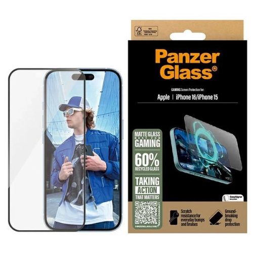 PanzerGlass Gaming Screen Protector iPhone 16 6.1" Ultra-Wide Fit 2857 edzett üvegfólia