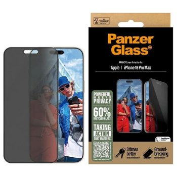   PanzerGlass Privacy Screen Protector iPhone 16 Pro Max 6.9" Ultra-Wide Fit P2864