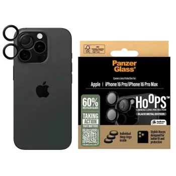   PanzerGlass Hoops tok, fekete Lens Protector iPhone 16 Pro 6.3" / 16 Pro Max 6.9" 1284