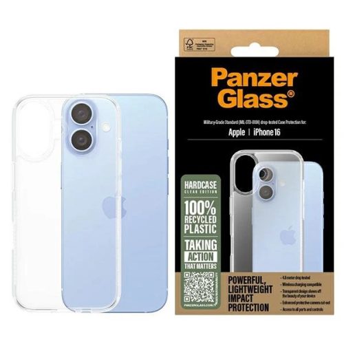 PanzerGlass HardCase iPhone 16 6.1" tok, átlátszó