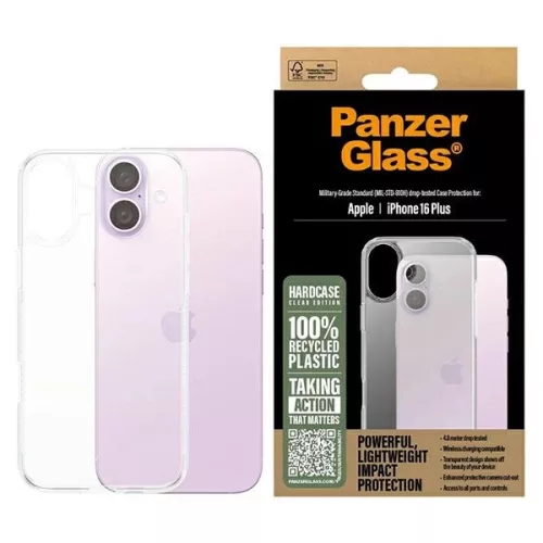 PanzerGlass HardCase iPhone 16 Plus 6.7" tok, átlátszó 1289
