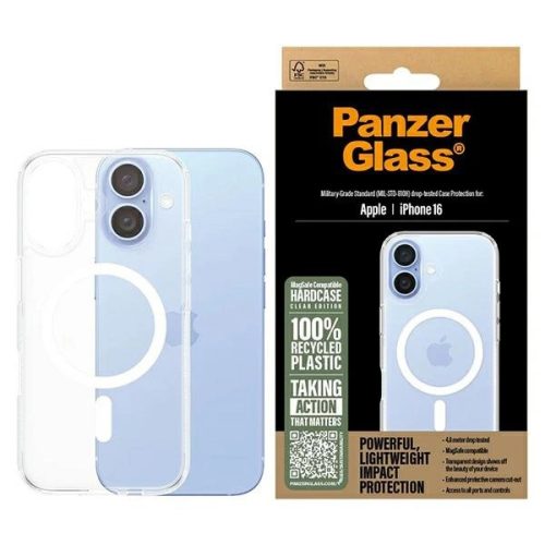 PanzerGlass HardCase iPhone 16 6.1" MagSafe tok, fehér