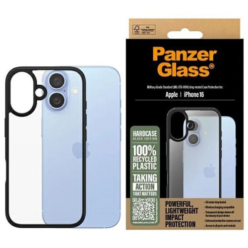 PanzerGlass HardCase iPhone 16 6.1" tok, fekete