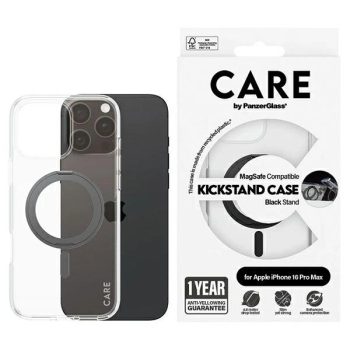   CARE by PanzerGlass Feature Kickstand Case iPhone 16 Pro Max 6.9" MagSafe tok, fekete 1324