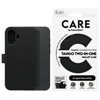   CARE by PanzerGlass Feature Tango 2in1, Wallet iPhone 16 Plus 6.7" MagSafe tok, fekete 1331
