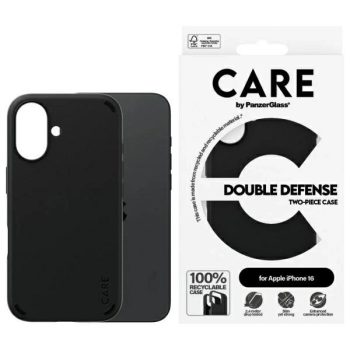   CARE by PanzerGlass Feature Double, Defense Case iPhone 16 6.1" tok, fekete 1333