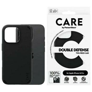   CARE by PanzerGlass Feature Double, Defense Case iPhone 16 Pro 6.3" tok, fekete 1334