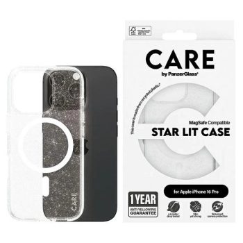   CARE by PanzerGlass Flagship Star Lit Case iPhone 16 Pro 6.3" MagSafe tok, fehér 1342