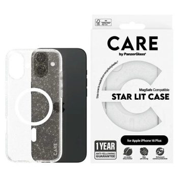   CARE by PanzerGlass Flagship Star Lit Case iPhone 16 Plus 6.7" MagSafe tok, fehér 1343