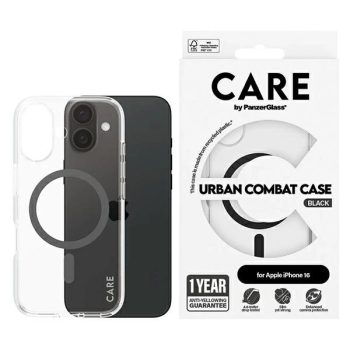   CARE by PanzerGlass Flagship Case iPhone 16 6.1" MagSafe tok, fekete 1345