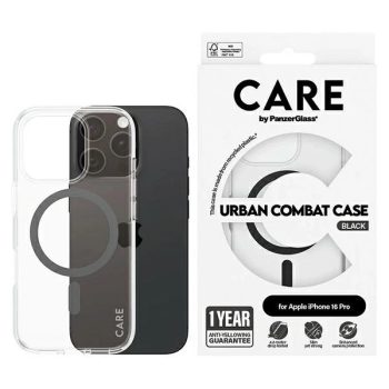   CARE by PanzerGlass Flagship Case iPhone 16 Pro 6.3"" tok, fekete MagSafe 1346