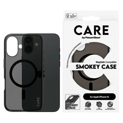CARE by PanzerGlass Flagship Case iPhone 16 6.1" MagSafe tok, szürke 1349