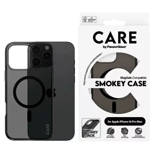 CARE by PanzerGlass Flagship Case iPhone 16 Pro Max 6.9" MagSafe tok, szürke 1352