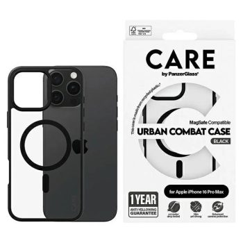   CARE by PanzerGlass Flagship Urban Case iPhone 16 Pro Max 6,9" tok, fekete MagSafe 1360