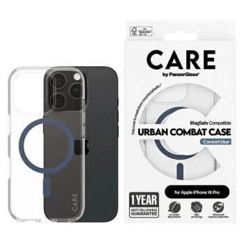   CARE by PanzerGlass Flagship Case iPhone 16 Pro 6.3" MagSafe tok, kék 1366
