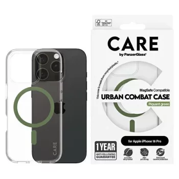   CARE by PanzerGlass Flagship Case iPhone 16 Pro 6.3" MagSafe tok, zöld 1370