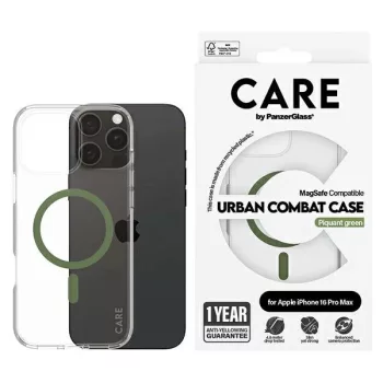   CARE by PanzerGlass Flagship Case iPhone 16 Pro Max 6.9" MagSafe tok, zöld 1372
