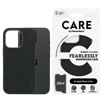   CARE by PanzerGlass Fashion Case iPhone 16 Pro 6.3" MagSafe tok, fekete 1378