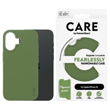  CARE by PanzerGlass Fashion Case iPhone 16 6.1" MagSafe tok, zöld 1385