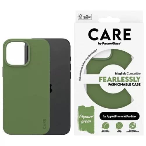 CARE by PanzerGlass Fashion Case iPhone 16 Pro Max 6.9" MagSafe tok, zöld