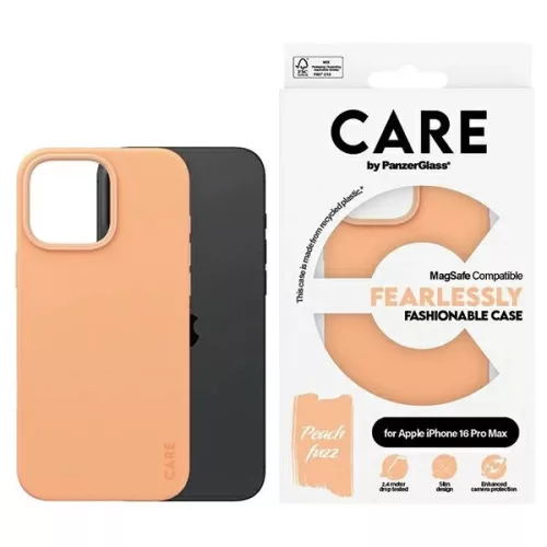 CARE by PanzerGlass Fashion Case iPhone 16 Pro Max 6.9" MagSafe tok, barackszín 1392