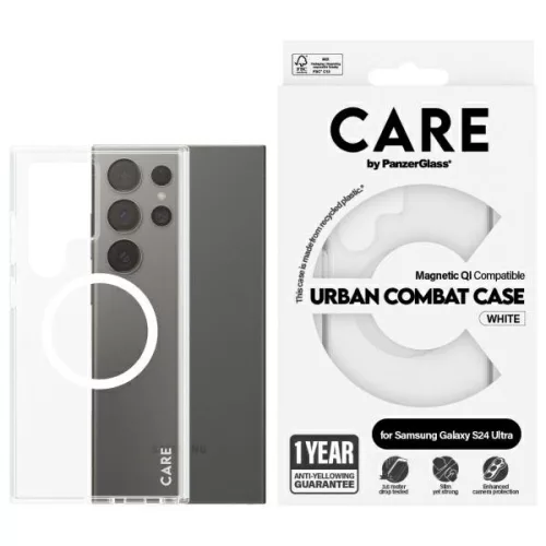 CARE by PanzerGlass Flagship QI Case Samsung Galaxy S24 Ultra tok, átlátszó 1155
