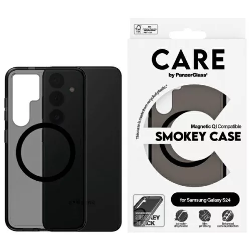 CARE by PanzerGlass Flagship QI Case Samsung Galaxy S24 tok, fekete 1156