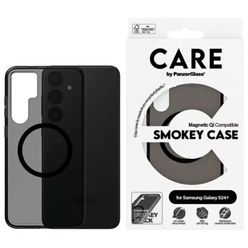 CARE by PanzerGlass Flagship QI Case Samsung Galaxy S24 Plus tok, fekete 1157