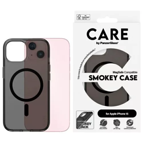 CARE by PanzerGlass Flagship Case iPhone 15 6.1" MagSafe tok, fekete